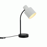Lexi Lighting-Rabea Table Lamp- Black Base White Shade
